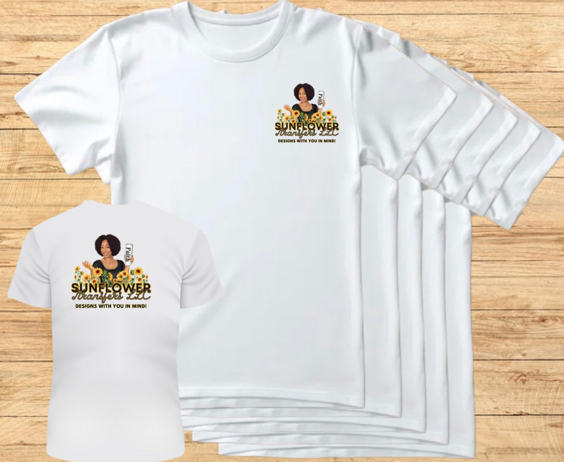 5 Pack Business T-Shirt Front and Back Design